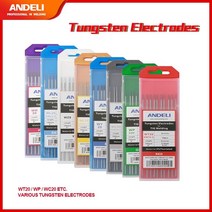 ANDELI-텅스텐 전극 TIG 막대 WT20 WP WC20 WY20 WL15 WZ8 WL20 WR20 용접기용 소모품, 03 2.4mm_08 WL20  LIGHT BLUE