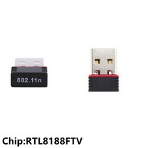 무선 미니 USB 와이파이 어댑터 802.11N 150Mbps 수신기 동글 네트워크 카드 데스크탑 노트북 윈도우 7 8 10 11, [01] RTL8188FTV