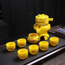 도자기티포트 빈백 청 맷돌 자동 스핀 물이 나오다 쿵푸 다기 자사 풀세트 다관 찻잔 2522921966