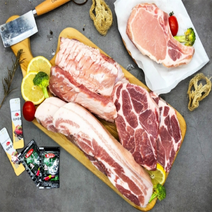 흑돼지 프리미엄 세트 2kg 뼈삼겹 오겹살 목살 프렌치렉 캠핑 고기 돼지고기