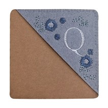 26글자 맞춤 자수 모서리 책갈피 펠트 편지 책갈피, Q