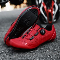 TABOLU 로드바이크 MTB 입문용 클릿슈즈 평페달슈즈 자전거신발, 47, 레드(로드클릿)