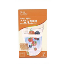 요리를그리다 스탠딩지퍼백 투명 대, 5개