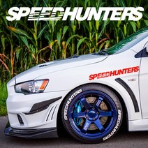 SPEEDHUNTER 스피드헌터 차량용 데칼 튜닝 스티커, 1개, 레드(대)