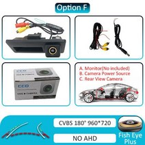 어라운드뷰 후방 사이드 카메라 Aycetry CCD HD 자동차 트렁크 핸들 후면 아우디 A4 A5 S5 Q3 Q5 VW 골프, 06 Dynamic-180 de