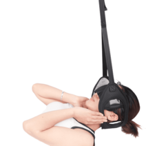 수동식 목 스트레칭장치 통증 예방 개선 목운동기 경추견인기, 블랙