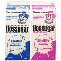 골드메달 솜사탕설탕 CE 치실 설탕 솜사탕 2팩 (핑크 바닐라 블루 라즈베리), 설탕, 2pk-Blue   Pink