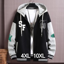 쥬엔리치 남자 빅사이즈 점퍼 남자 후드 자켓 바람막이 봄 가을 4XL-10XL 잠바