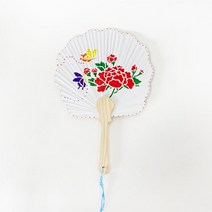 민화 요양센터 미술교실 여름 부채꾸미기 유아 체험 손부채 실버타운 인지놀이 요양원, 스텐실 T12