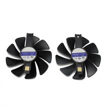 그래픽카드 글카 95MM 없음 케이블 사파이어 RX580 RX480 RX 팬 채굴 게임용, 2PCS