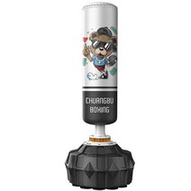 오뚜기샌드백 권투 훈련장비 펀치연습 킥복싱 장난감, (너티베어-블랙) 키 140CM이하