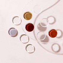 [퍼니네일] 투명 유리알 컬러차트10개입 볼록한 네일차트 모양 디자인 네일컬러차트, 컬러차트-19.평면원형 (10개입)