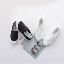국내생산 여성 스니커즈 꽃자수 메쉬 슬립온 블랙 화이트