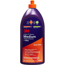 3M Perfect-It Gelcoat 중형 커팅 컴파운드 + 왁스 보트 및 RV용 유리 섬유 산화 제거제 946ml
