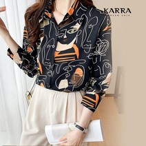 카라 KARRA 88까지 유니크아트드로잉블라우스 A3F0395