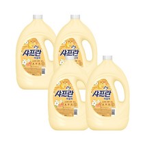 샤프란 시어버터 섬유유연제 소프트코튼 본품, 3.1L, 4개입