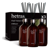 헤트라스 프리미엄 디퓨저 500ml x 3p 세트, 퓨어다우니향, 51개