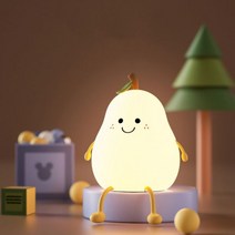 미피무드등 캐릭터 무드등 수유등귀여운 주근깨 배 과일 야간 조명 밝기 조절 7 색 램프 침실 눈 보호 보, 01 191