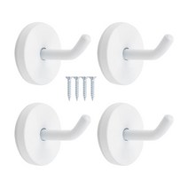 국내산 벽옷걸이 스텐 후크 돌출걸이 4개입+설치피스, A-02 화이트 소 50mm(4개입)