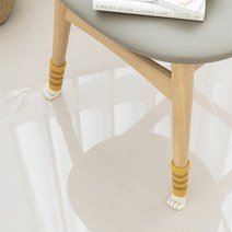 포그망 애니멀 의자발커버16P+4P 식탁의자 다리 커버 긁힘 소음 방지, 노랑줄무늬 - 의자발 커버 16P+4P