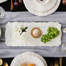 포르투갈 엔틱도자기 벨류세라믹 직사각접시 43cm.테이블코드