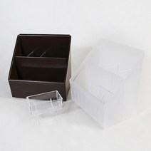 지저분한 책상정리 문구용품 펜꽂이 공부방 대학원 서재 보관함 작업실 트레이, 클리어