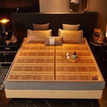 더블 폴드 쿨 매트리스 여름 수면 매트 100% 대나무 자연스럽고 편안한 프린트 1.8/2.0 기숙사