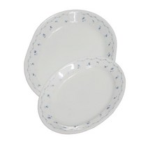 코렐접시 미제 엘레강스 타원 소/대, 미제 타원 접시 백합
