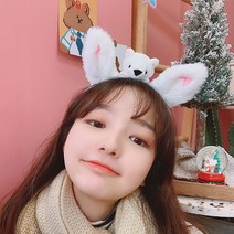 놀이동산머리띠 귀여운 곰 헤어밴드 동물 머리띠 체육대회