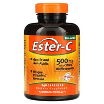 아메리칸 헬스 Ester C 시트러스 바이오플라보노이드 함유 500mg 베지 캡슐 옵션확인필수, 500 mg, 240 개