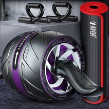 복근 운동기구 ab슬라이드 전신 코어운동 매트 세트, 검정그린 리바운드 휠 푸시업바