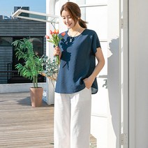 비비드글램 에르 인견 블라우스 여름반팔 10color F-2XL 빅사이즈