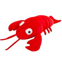 [무료배송]랍스터 가재 인형 베개 소프트쿠션 50cm 60cm 70cm, 리얼 새우 피규어 레드 + 50cmcm