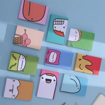 선물 캐릭터 떡메모지 편지 수첩 다꾸 메모지 다이어리 떡메 메모패드, 레드옐로우