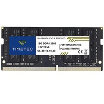 Timetec 16GB DDR4 2666MHz(DDR4-2666) PC4-21300(PC4-2666V) Non-ECC 언버퍼드 1.2V CL19 2Rx8 듀얼 랭크 260핀 SOD, Dual Rank 16GB