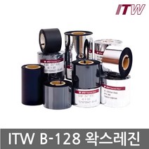 왁스레진리본 롤라벨먹지 바코드 열전사리본 ITW B128 90mm, 단품, 1개