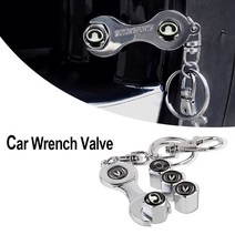 타이어 밸브캡 자동차 로고 메탈 실버 렌치 키 체인 타이어 밸브 용 대형 랭글러 그랜드 체로키 뉴 에, 13 silver for Citroen
