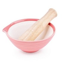 블룸엣홈 쉐비로즈 갈절구 중 핑크 + 나무공이, 10개