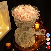 아르띠콜로 LED 졸업 기념일 진주 꽃다발, 아이샤로즈 21송이, 1개