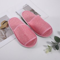 여름 린넨 슬리퍼 실내화 거실 게스트하우스 사무실 호텔 모델하우스 손님용 슈즈, 1개, 그레이