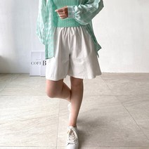 네모 여성용 린넨하프밴딩 팬츠
