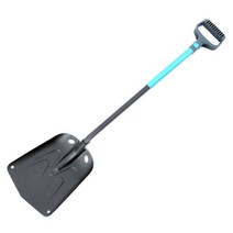 제설장비 다기능 자동차 스노우 셔블 야외 생존 캠핑 도구 삽을위한 긴 핸들 접이식, [01] Black And Blue
