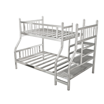 스테인레스 성인 이층침대 벙커 공간활용 넓은 침대, A형 상부120하부150 침대선반 사다리