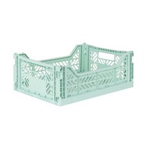 아이카사 폴딩박스 M warm mint 웜민트 수납박스 수납바구니 수납함 정리함, 1개