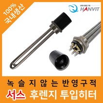 한빛 서스 후렌지 플랜지 투입히터 2인치 산업용히터, 2인치 10kw 500mm