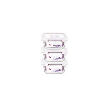클라르테 오븐글라스 밀폐용기320ml 3세트(800도 내열유리), 오븐글라스 320ml×3P