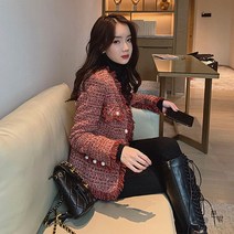 노카라트위드자켓 크롭 하객룩 봄 여성 정장