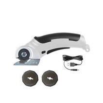 휴대용 충전식 USB 전기 가위 PVC 가죽 절단 도구 더블 블레이드 카펫, SET F