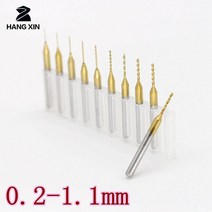 0.2-1.1mm 티타늄 코팅 카바이드 PCB 드릴 10 피스 금속 드릴 Dremel 드릴 CNC 라우터 목공 공작 기계 액, 11 10PCS   1.1mm_01 3.175mm