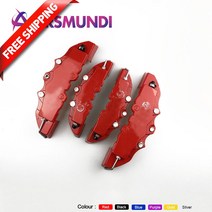 캘리퍼커버 브레이크튜닝 ABS 플라스틱 트럭 3D 레드 범용 자동차 디스크 브레이크 캘리퍼 커버 전면 후면 자동 유니버설 4 개, [04] Black, 04 Black, 04 Black